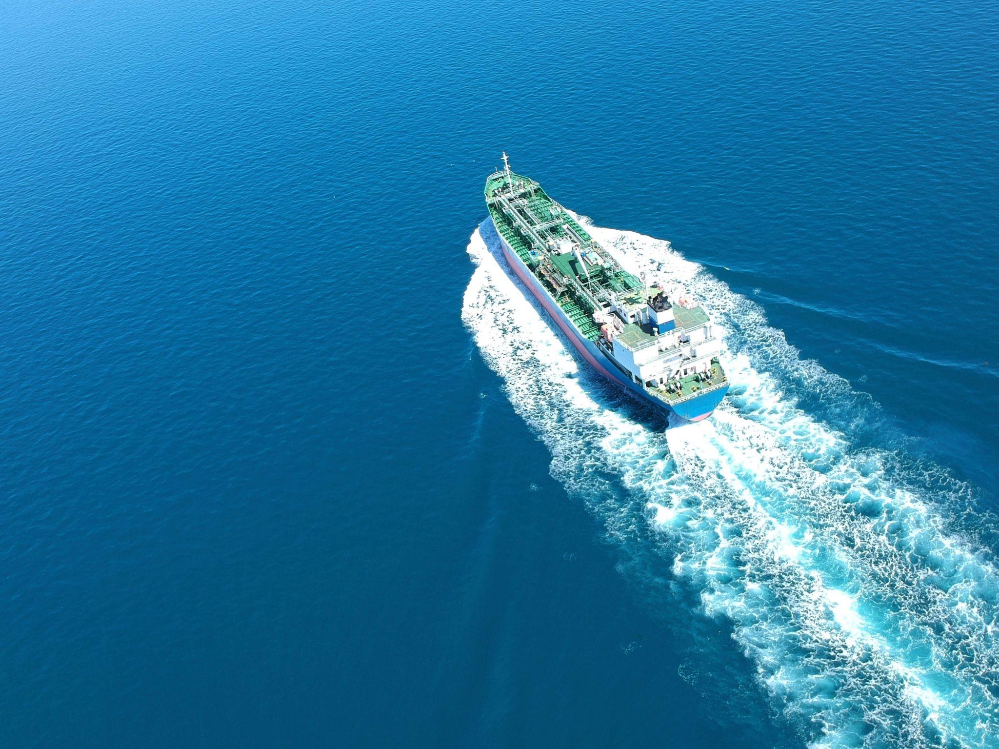 Cargo port aerial view